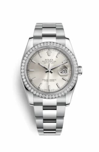Rolex Datejust 36 Stainless Steel Diamond / Oyster / Silver 116244-0051 — фото часов Rolex Datejust 36 Stainless Steel Diamond / Oyster / Silver 116244-0051 — фото часов