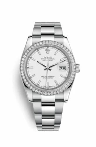 Rolex Datejust 36 Stainless Steel Diamond / Oyster / White 116244-0057 — фото часов Rolex Datejust 36 Stainless Steel Diamond / Oyster / White 116244-0057 — фото часов