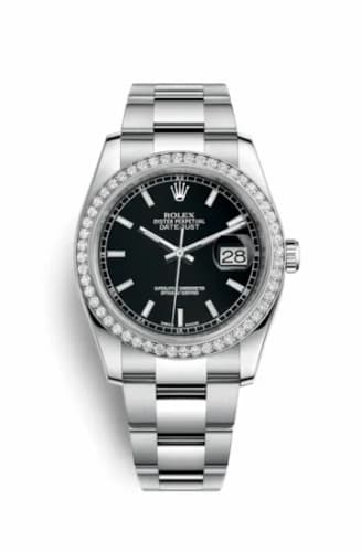 Rolex Datejust 36 Stainless Steel Diamond / Oyster / Black 116244-0060 — фото часов Rolex Datejust 36 Stainless Steel Diamond / Oyster / Black 116244-0060 — фото часов