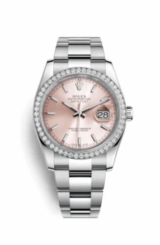 Rolex Datejust 36 Stainless Steel Diamond / Oyster / Pink 116244-0061 — фото часов Rolex Datejust 36 Stainless Steel Diamond / Oyster / Pink 116244-0061 — фото часов