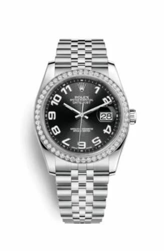 Rolex Datejust 36 Stainless Steel Diamond / Jubilee / Black Arabic 116244-0066 — фото часов Rolex Datejust 36 Stainless Steel Diamond / Jubilee / Black Arabic 116244-0066 — фото часов