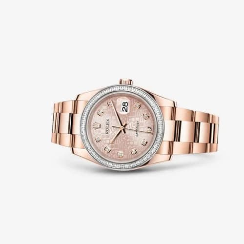 Rolex Datejust 36 Everose Baguette / Oyster / Pink Computer 116285bbr-0011 — фото часов Rolex Datejust 36 Everose Baguette / Oyster / Pink Computer 116285bbr-0011 — фото часов
