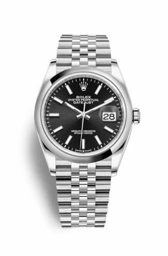 Rolex Datejust 36 Stainless Steel / Domed / Black / Jubilee 126200-0003 — фото часов Rolex Datejust 36 Stainless Steel / Domed / Black / Jubilee 126200-0003 — фото часов