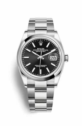 Rolex Datejust 36 Stainless Steel / Domed / Black / Oyster 126200-0004 — фото часов Rolex Datejust 36 Stainless Steel / Domed / Black / Oyster 126200-0004 — фото часов