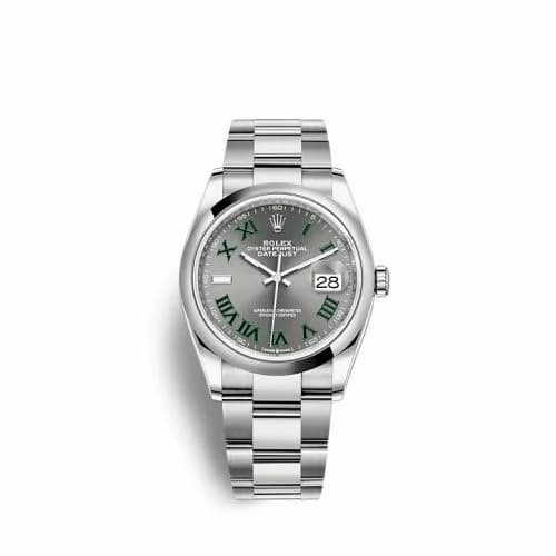 Rolex Datejust 36 Stainless Steel / Domed / Slate - Roman / Oyster 126200-0018 — фото часов Rolex Datejust 36 Stainless Steel / Domed / Slate - Roman / Oyster 126200-0018 — фото часов