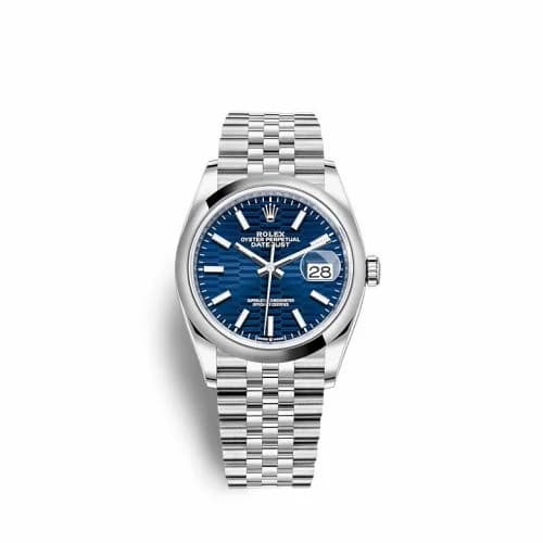 Rolex Datejust 36 Stainless Steel / Domed / Blue - Fluted / Jubilee 126200-0021 — фото часов Rolex Datejust 36 Stainless Steel / Domed / Blue - Fluted / Jubilee 126200-0021 — фото часов