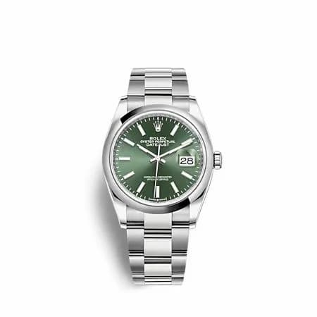 Rolex Datejust 36 Stainless Steel - Domed / Green / Oyster 126200-0024 — фото часов Rolex Datejust 36 Stainless Steel - Domed / Green / Oyster 126200-0024 — фото часов