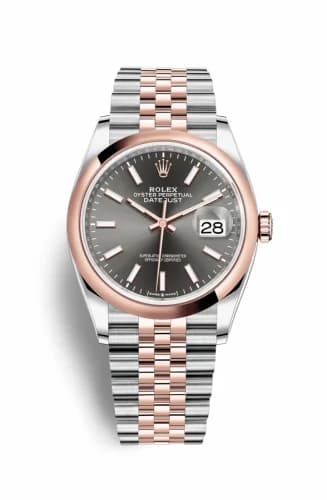 Rolex Datejust 36 Stainless Steel / Everose / Smooth / Slate / Jubilee 126201-0013 — фото часов Rolex Datejust 36 Stainless Steel / Everose / Smooth / Slate / Jubilee 126201-0013 — фото часов