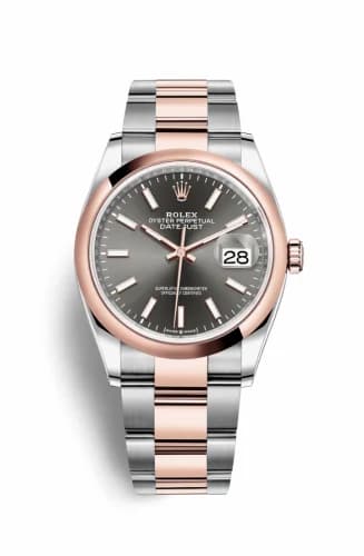 Rolex Datejust 36 Stainless Steel / Everose / Smooth / Slate / Oyster 126201-0014 — фото часов Rolex Datejust 36 Stainless Steel / Everose / Smooth / Slate / Oyster 126201-0014 — фото часов