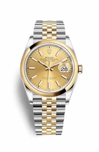 Rolex Datejust 36 Stainless Steel / Yellow Gold / Smooth / Champagne / Jubilee 126203-0015 — фото часов Rolex Datejust 36 Stainless Steel / Yellow Gold / Smooth / Champagne / Jubilee 126203-0015 — фото часов