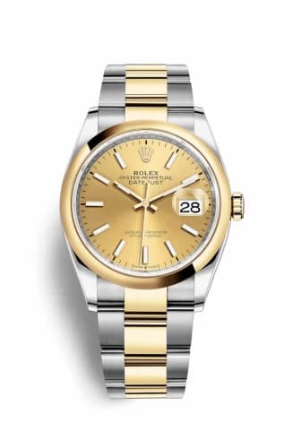 Rolex Datejust 36 Stainless Steel / Yellow Gold / Smooth / Champagne / Oyster 126203-0016 — фото часов Rolex Datejust 36 Stainless Steel / Yellow Gold / Smooth / Champagne / Oyster 126203-0016 — фото часов