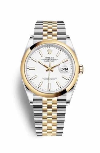 Rolex Datejust 36 Stainless Steel / Yellow Gold / Smooth / White / Jubilee 126203-0019 — фото часов Rolex Datejust 36 Stainless Steel / Yellow Gold / Smooth / White / Jubilee 126203-0019 — фото часов