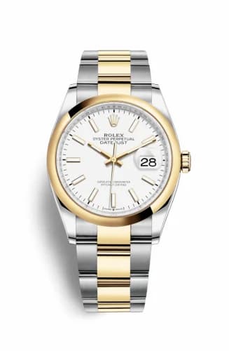Rolex Datejust 36 Stainless Steel / Yellow Gold / Smooth / White / Oyster 126203-0020 — фото часов Rolex Datejust 36 Stainless Steel / Yellow Gold / Smooth / White / Oyster 126203-0020 — фото часов