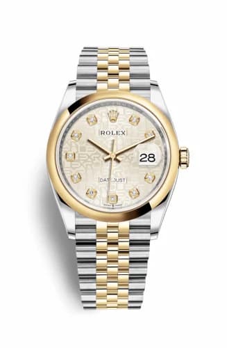 Rolex Datejust 36 Stainless Steel / Yellow Gold / Smooth / Silver Computer / Jubilee 126203-0027 — фото часов Rolex Datejust 36 Stainless Steel / Yellow Gold / Smooth / Silver Computer / Jubilee 126203-0027 — фото часов