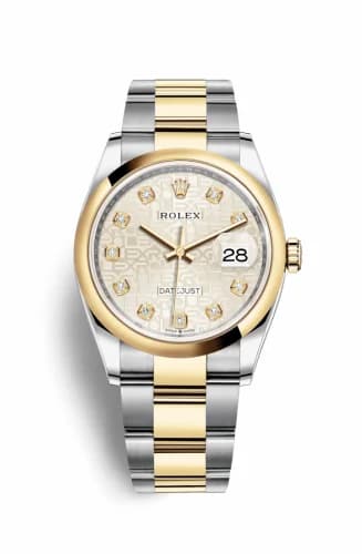 Rolex Datejust 36 Stainless Steel / Yellow Gold / Smooth / Silver Computer / Oyster 126203-0028 — фото часов Rolex Datejust 36 Stainless Steel / Yellow Gold / Smooth / Silver Computer / Oyster 126203-0028 — фото часов