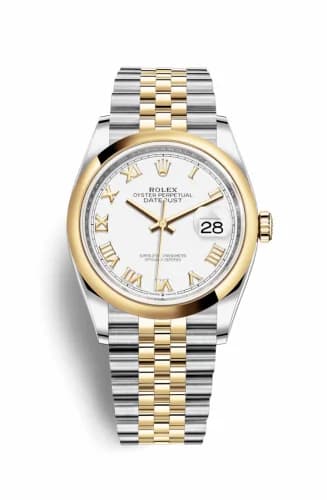 Rolex Datejust 36 Stainless Steel / Yellow Gold / Smooth / White Roman / Jubilee 126203-0029 — фото часов Rolex Datejust 36 Stainless Steel / Yellow Gold / Smooth / White Roman / Jubilee 126203-0029 — фото часов