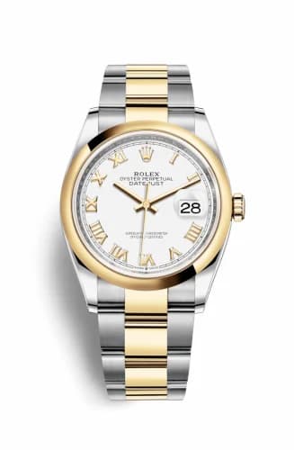 Rolex Datejust 36 Stainless Steel / Yellow Gold / Smooth / White Roman / Oyster 126203-0030 — фото часов Rolex Datejust 36 Stainless Steel / Yellow Gold / Smooth / White Roman / Oyster 126203-0030 — фото часов