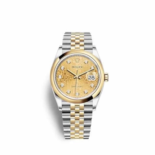 Rolex Datejust 36 Stainless Steel / Yellow Gold / Smooth / Champagne Computer / Jubilee 126203-0033 — фото часов Rolex Datejust 36 Stainless Steel / Yellow Gold / Smooth / Champagne Computer / Jubilee 126203-0033 — фото часов