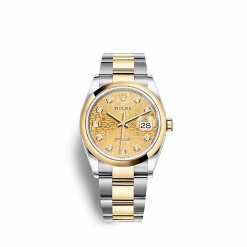 Rolex Datejust 36 Stainless Steel / Yellow Gold / Smooth / Champagne Computer / Oyster 126203-0034 — фото часов Rolex Datejust 36 Stainless Steel / Yellow Gold / Smooth / Champagne Computer / Oyster 126203-0034 — фото часов