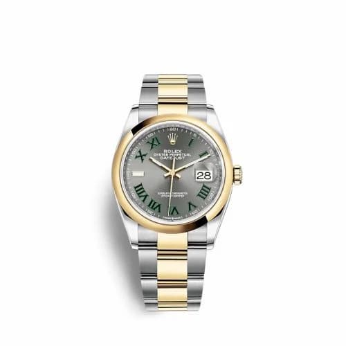 Rolex Datejust 36 Stainless Steel / Yellow Gold / Smooth / Slate Roman / Oyster 126203-0036 — фото часов Rolex Datejust 36 Stainless Steel / Yellow Gold / Smooth / Slate Roman / Oyster 126203-0036 — фото часов
