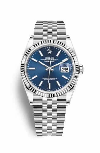 Rolex Datejust 36 Stainless Steel / Fluted / Blue / Jubilee 126234-0017 — фото часов Rolex Datejust 36 Stainless Steel / Fluted / Blue / Jubilee 126234-0017 — фото часов