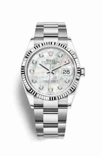 Rolex Datejust 36 Stainless Steel / Fluted / MOP-Diamond / Oyster 126234-0020 — фото часов Rolex Datejust 36 Stainless Steel / Fluted / MOP-Diamond / Oyster 126234-0020 — фото часов