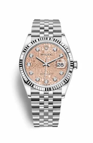 Rolex Datejust 36 Stainless Steel / Fluted / Pink Jubilee / Jubilee 126234-0023 — фото часов Rolex Datejust 36 Stainless Steel / Fluted / Pink Jubilee / Jubilee 126234-0023 — фото часов