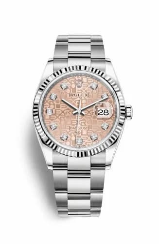 Rolex Datejust 36 Stainless Steel / Fluted / Pink Jubilee / Oyster 126234-0024 — фото часов Rolex Datejust 36 Stainless Steel / Fluted / Pink Jubilee / Oyster 126234-0024 — фото часов