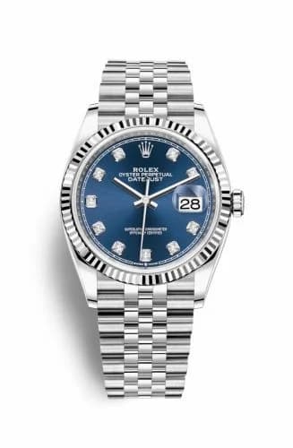 Rolex Datejust 36 Stainless Steel / Fluted / Blue-Diamond / Jubilee 126234-0037 — фото часов Rolex Datejust 36 Stainless Steel / Fluted / Blue-Diamond / Jubilee 126234-0037 — фото часов