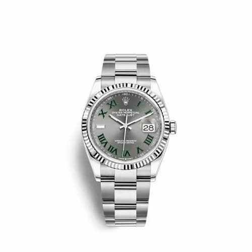 Rolex Datejust 36 Stainless Steel / Fluted / Slate - Roman / Oyster 126234-0046 — фото часов Rolex Datejust 36 Stainless Steel / Fluted / Slate - Roman / Oyster 126234-0046 — фото часов