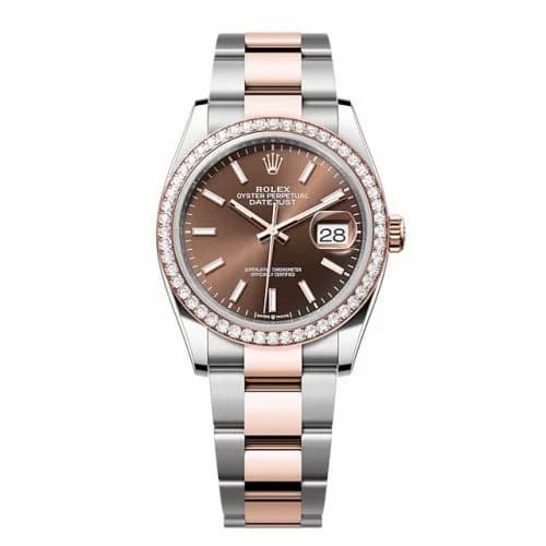Rolex Datejust 36 Stainless Steel - Everose - Diamond / Chocolate / Oyster 126281RBR-0032