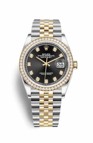 Rolex Datejust 36 Stainless Steel / Yellow Gold / Diamond / Black Diamond / Jubilee 126283RBR-0007 — фото часов Rolex Datejust 36 Stainless Steel / Yellow Gold / Diamond / Black Diamond / Jubilee 126283RBR-0007 — фото часов