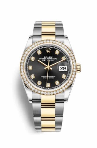 Rolex Datejust 36 Stainless Steel / Yellow Gold / Diamond / Black Diamond / Oyster 126283RBR-0008 — фото часов Rolex Datejust 36 Stainless Steel / Yellow Gold / Diamond / Black Diamond / Oyster 126283RBR-0008 — фото часов