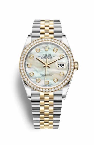 Rolex Datejust 36 Stainless Steel / Yellow Gold / Diamond / MOP Diamond / Jubilee 126283RBR-0009 — фото часов Rolex Datejust 36 Stainless Steel / Yellow Gold / Diamond / MOP Diamond / Jubilee 126283RBR-0009 — фото часов