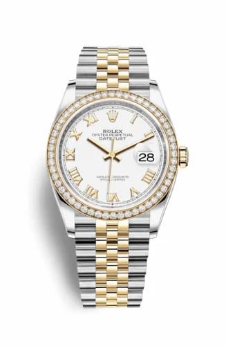 Rolex Datejust 36 Stainless Steel / Yellow Gold / Diamond / White Roman / Jubilee 126283RBR-0015 — фото часов Rolex Datejust 36 Stainless Steel / Yellow Gold / Diamond / White Roman / Jubilee 126283RBR-0015 — фото часов