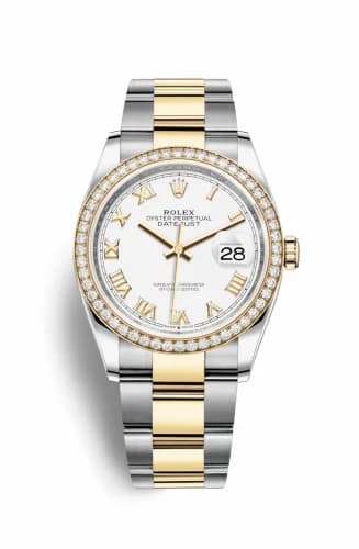 Rolex Datejust 36 Stainless Steel / Yellow Gold / Diamond / White Roman / Oyster 126283RBR-0016 — фото часов Rolex Datejust 36 Stainless Steel / Yellow Gold / Diamond / White Roman / Oyster 126283RBR-0016 — фото часов