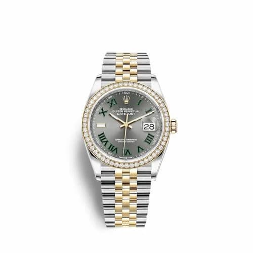 Rolex Datejust 36 Stainless Steel / Yellow Gold / Diamond / Slate - Roman / Jubilee 126283RBR-0021 — фото часов Rolex Datejust 36 Stainless Steel / Yellow Gold / Diamond / Slate - Roman / Jubilee 126283RBR-0021 — фото часов