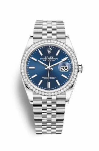 Rolex Datejust 36 Stainless Steel / Diamond / Blue / Jubilee 126284RBR-0009 — фото часов Rolex Datejust 36 Stainless Steel / Diamond / Blue / Jubilee 126284RBR-0009 — фото часов