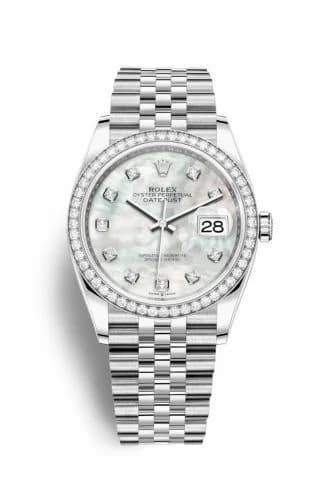 Rolex Datejust 36 Stainless Steel / Diamond / MOP-Diamond / Jubilee 126284RBR-0011 — фото часов Rolex Datejust 36 Stainless Steel / Diamond / MOP-Diamond / Jubilee 126284RBR-0011 — фото часов