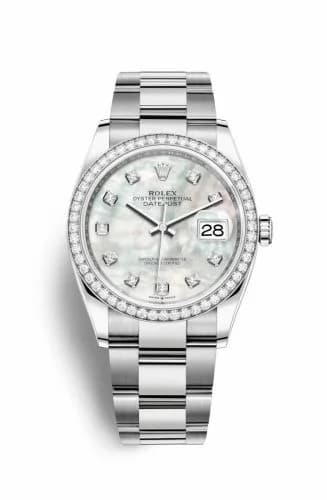Rolex Datejust 36 Stainless Steel / Diamond / MOP-Diamond / Oyster 126284RBR-0012 — фото часов Rolex Datejust 36 Stainless Steel / Diamond / MOP-Diamond / Oyster 126284RBR-0012 — фото часов