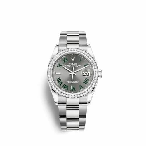 Rolex Datejust 36 Stainless Steel / Diamond / Slate - Roman / Oyster 126284RBR-0038 — фото часов Rolex Datejust 36 Stainless Steel / Diamond / Slate - Roman / Oyster 126284RBR-0038 — фото часов