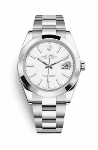 Rolex Datejust 41 Stainless Steel Smooth / Oyster / White 126300-0005 — фото часов Rolex Datejust 41 Stainless Steel Smooth / Oyster / White 126300-0005 — фото часов