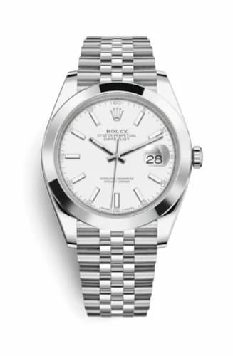 Rolex Datejust 41 Stainless Steel Smooth / Jubilee / White 126300-0006 — фото часов Rolex Datejust 41 Stainless Steel Smooth / Jubilee / White 126300-0006 — фото часов