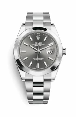 Rolex Datejust 41 Stainless Steel Smooth / Oyster / Dark Rhodium 126300-0007 — фото часов Rolex Datejust 41 Stainless Steel Smooth / Oyster / Dark Rhodium 126300-0007 — фото часов
