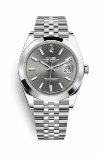 Rolex Datejust 41 Stainless Steel Smooth / Jubilee / Dark Rhodium 126300-0008 — фото часов Rolex Datejust 41 Stainless Steel Smooth / Jubilee / Dark Rhodium 126300-0008 — фото часов