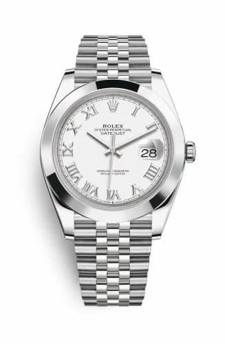 Rolex Datejust 41 Stainless Steel Smooth / Jubilee / White Roman 126300-0016 — фото часов Rolex Datejust 41 Stainless Steel Smooth / Jubilee / White Roman 126300-0016 — фото часов