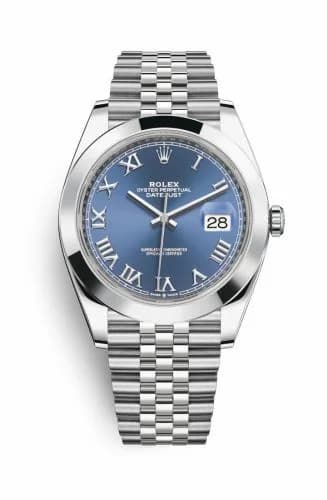 Rolex Datejust 41 Stainless Steel Smooth / Jubilee / Blue Roman 126300-0018 — фото часов Rolex Datejust 41 Stainless Steel Smooth / Jubilee / Blue Roman 126300-0018 — фото часов