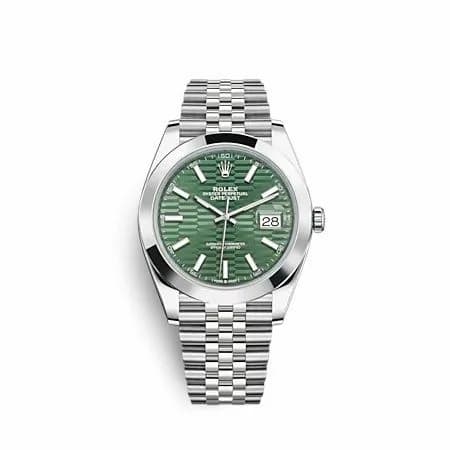 Rolex Datejust 41 Stainless Steel Smooth / Jubilee / Green - Fluted 126300-0022 — фото часов Rolex Datejust 41 Stainless Steel Smooth / Jubilee / Green - Fluted 126300-0022 — фото часов