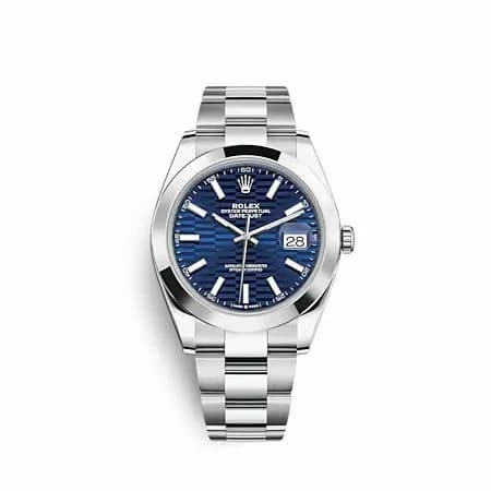 Rolex Datejust 41 Stainless Steel Smooth / Oyster / Blue - Fluted 126300-0023 — фото часов Rolex Datejust 41 Stainless Steel Smooth / Oyster / Blue - Fluted 126300-0023 — фото часов