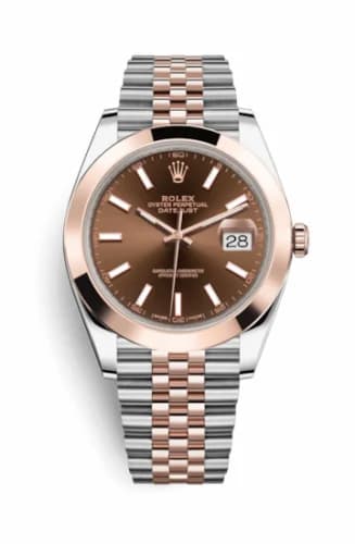 Rolex Datejust 41 Rolesor Everose Smooth / Jubilee / Chocolate 126301-0002 — фото часов Rolex Datejust 41 Rolesor Everose Smooth / Jubilee / Chocolate 126301-0002 — фото часов